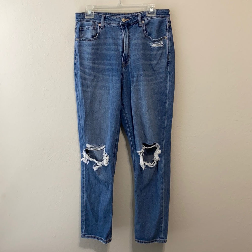American Eagle Distressed Mom Jeans